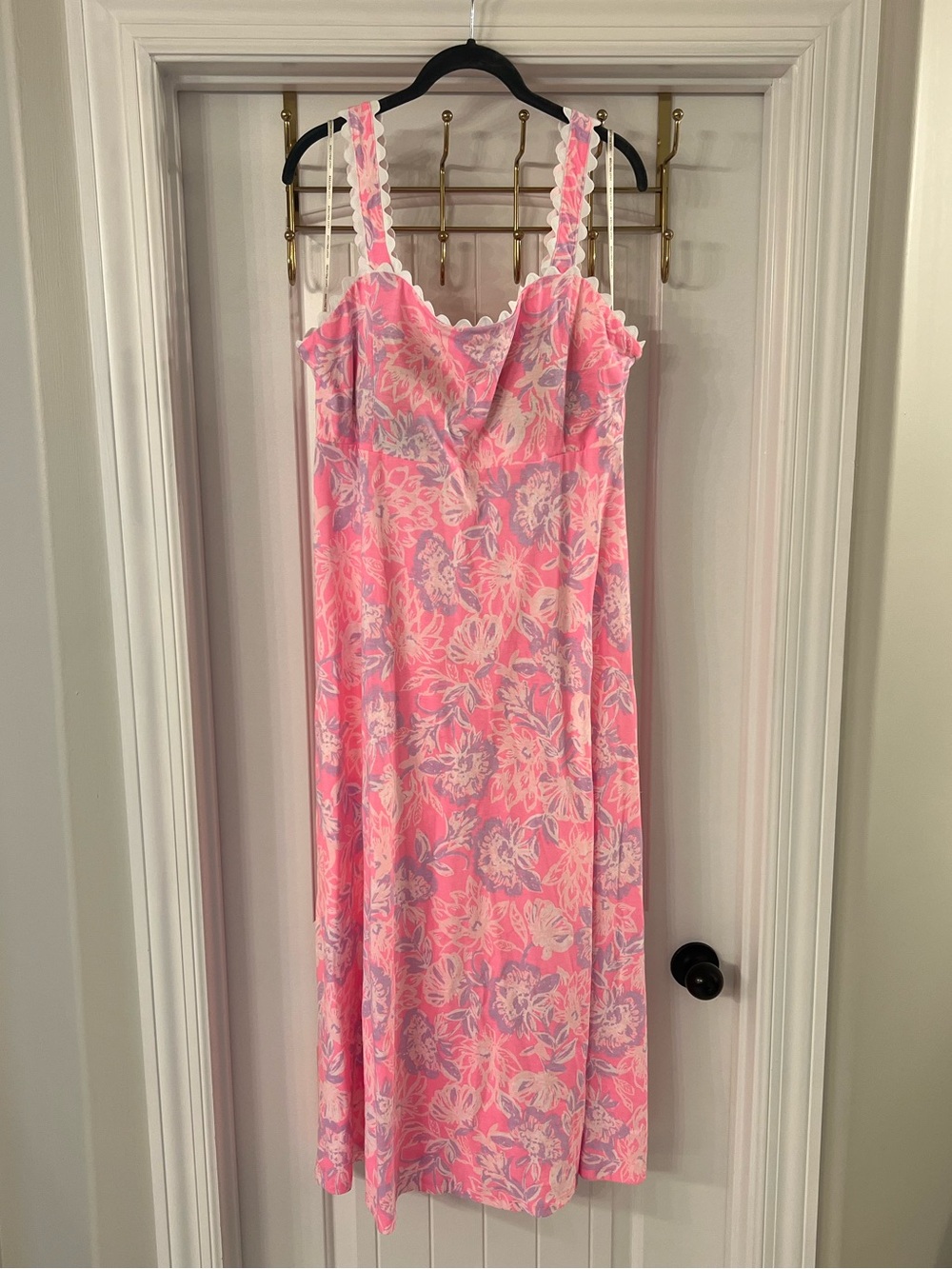 Lilly Pulitzer Pink and Lavender Maxi Dwyer Dress